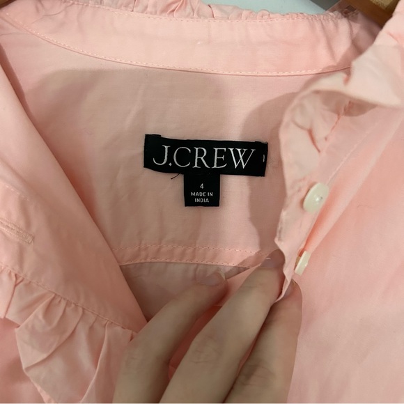 J. Crew Cottage Cotton Poplin Top In Light Pink - Picture 4 of 5